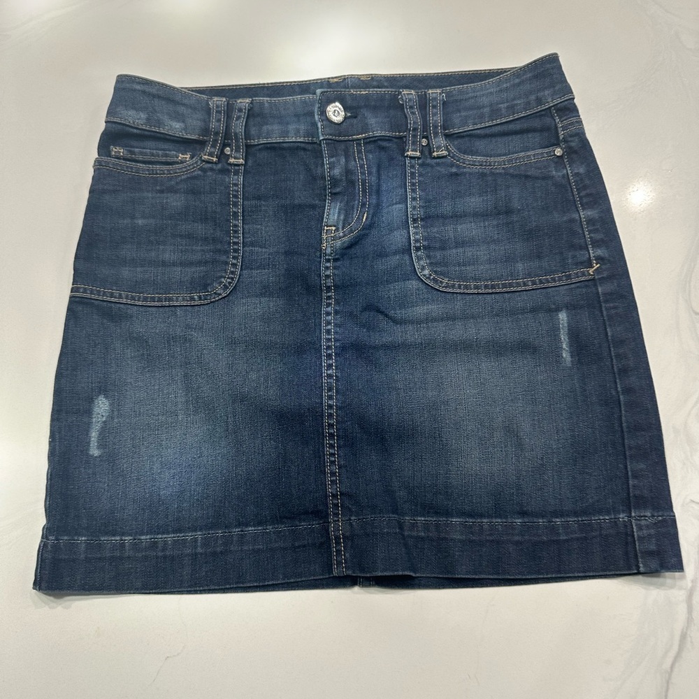 White House Black Market Indigo Denim Pencil Skirt